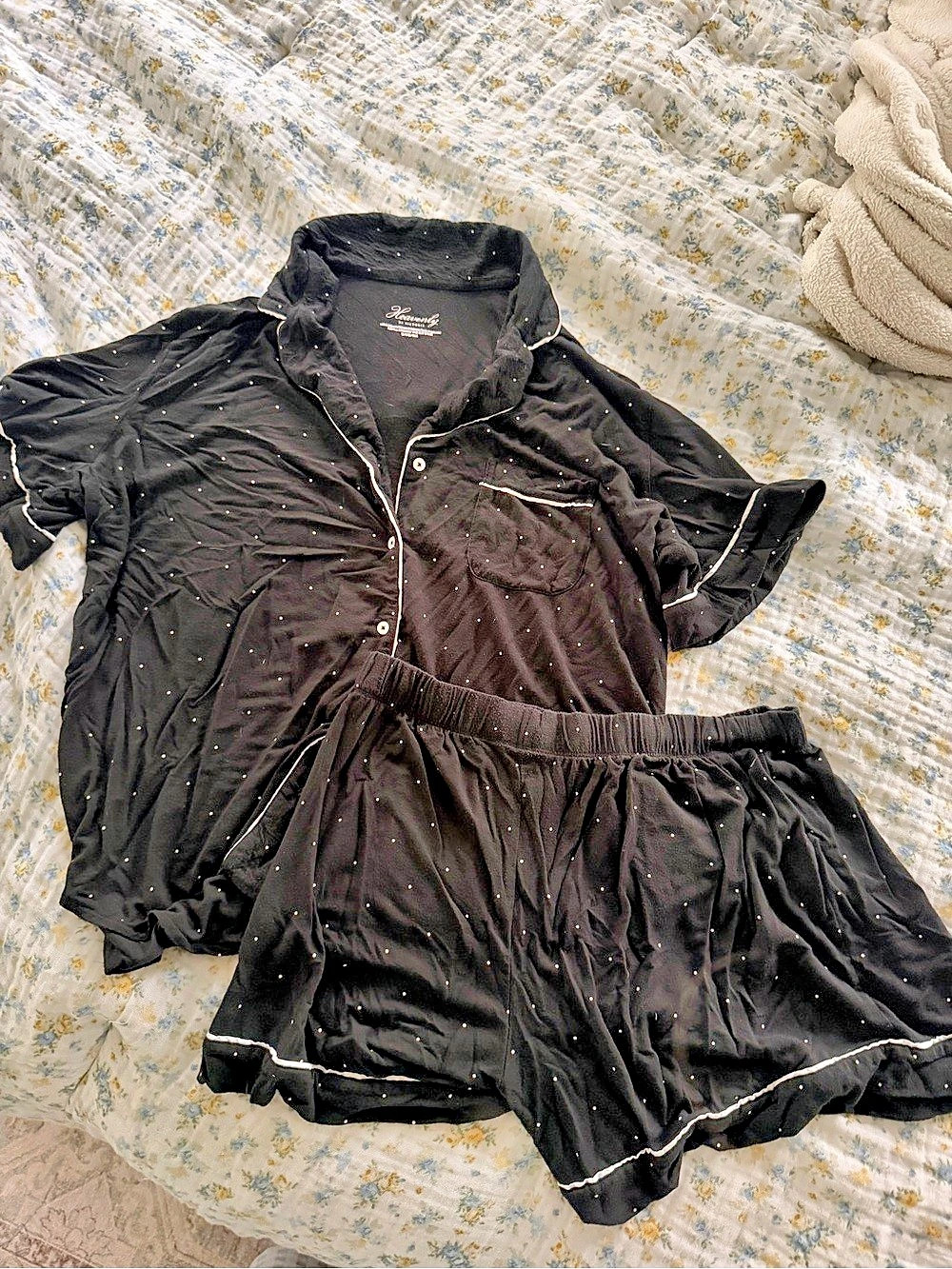 Victorias Secret heavenly soft Black Pajama Set size M